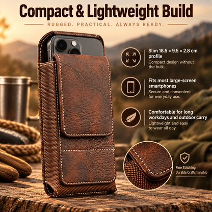 🔒 Magnetic Waist Pouch for Men – Card Slot, Metal Belt Clip, Lightweight & Versatile for Daily Use