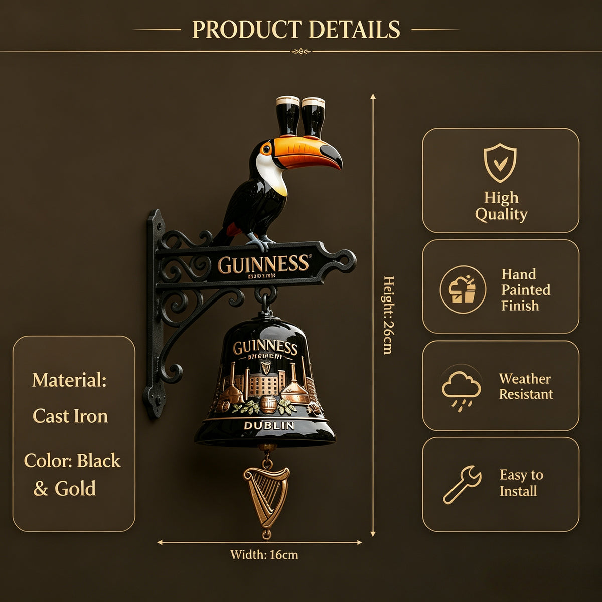 Heritage Series – Toucan Collectible Wall-Mounted Bell