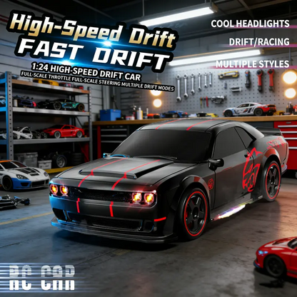 🔥 4WD RC Drift Car For Kids – 2.4GHz Remote Control Racing Car With LED Lights