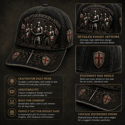 ⚔️ Bound By Honor Forged In Steel – Knights Templar Cap