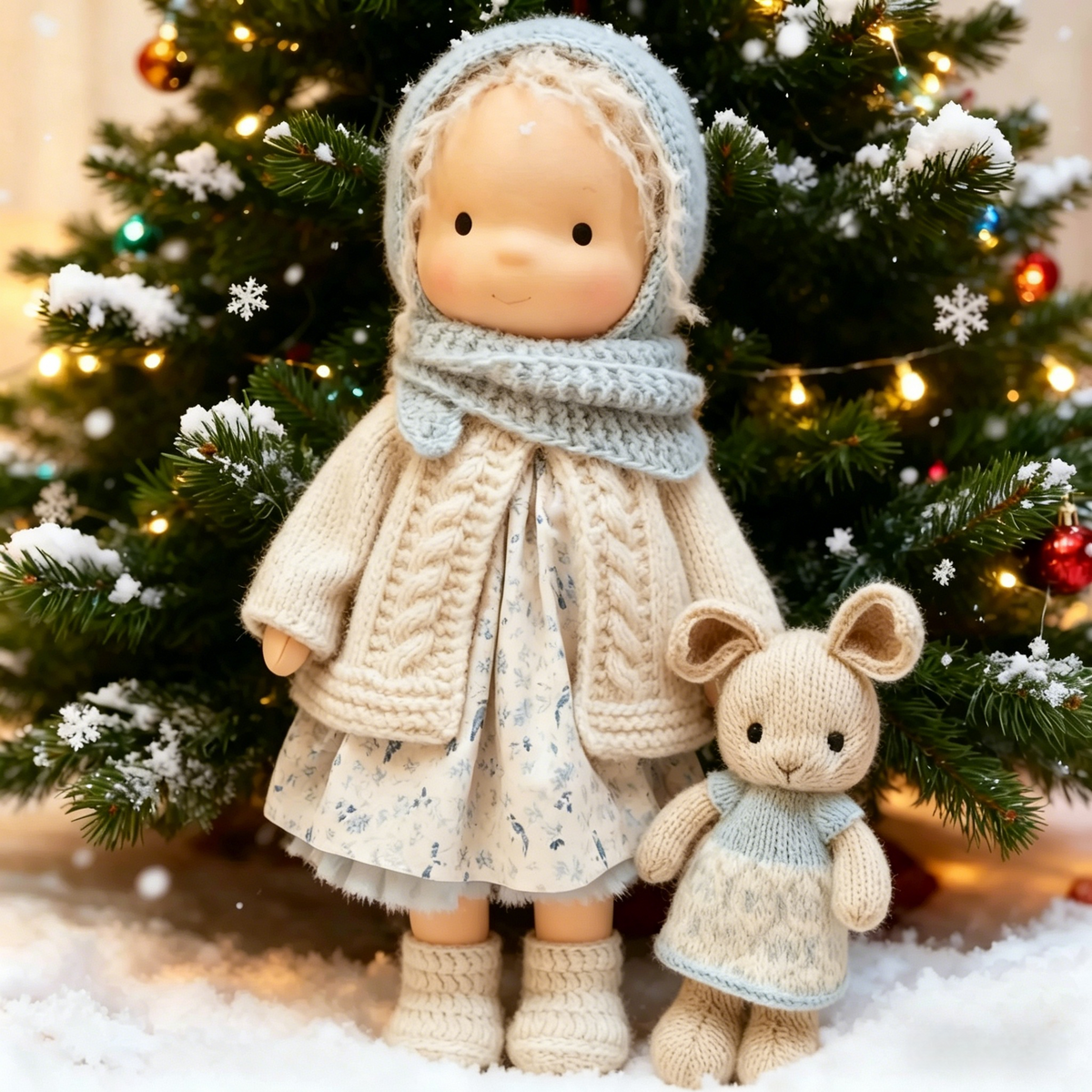 🔥 Handcrafted Waldorf Style Rag Doll, Cute Soft Fabric Doll, Perfect Gift for Girls