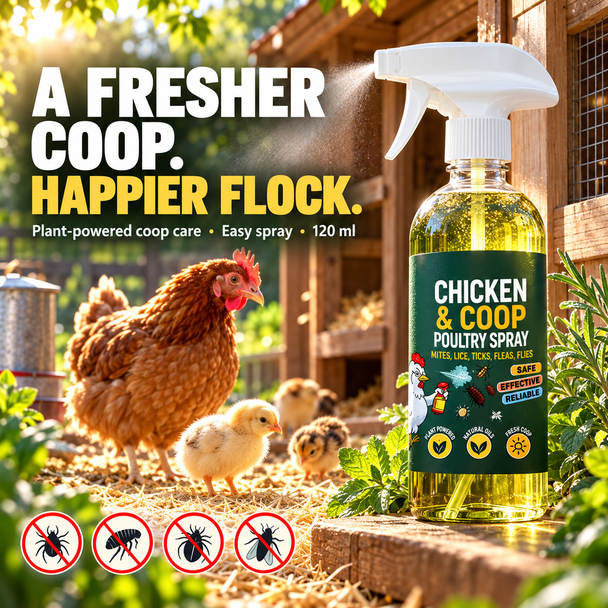⚡🐔 Natural spray for the chicken coop