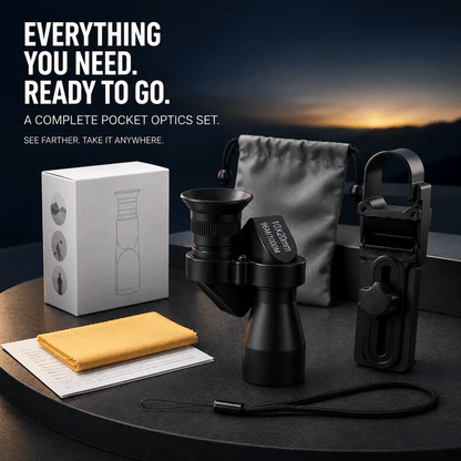 🔥 🔭 10×20 Mini Monocular Phone Telescope – Pocket Long-Distance Viewer with Adjustable Smartphone Clip