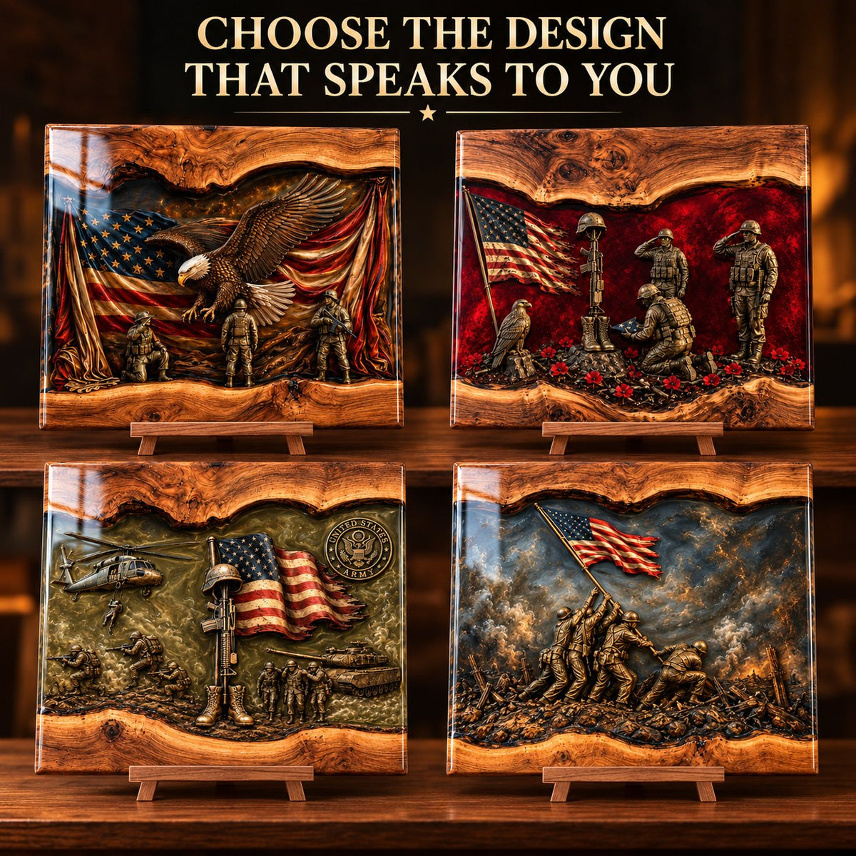 Veteran Tribute Cutting Board – Patriotic Military Memorial Kitchen Decor Gift For Heroes Who Served