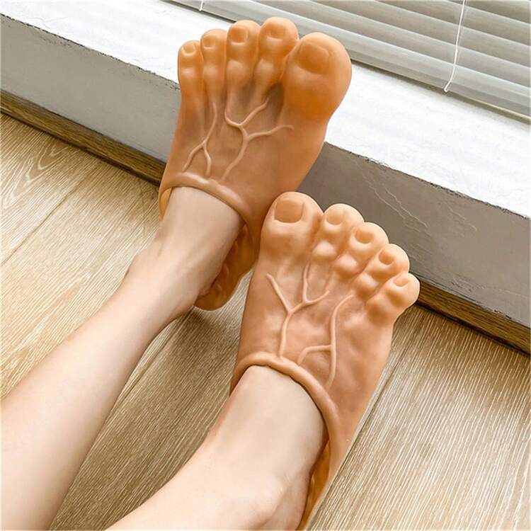 The Big Toe Energy Slides – Realistic Giant Foot Slippers.