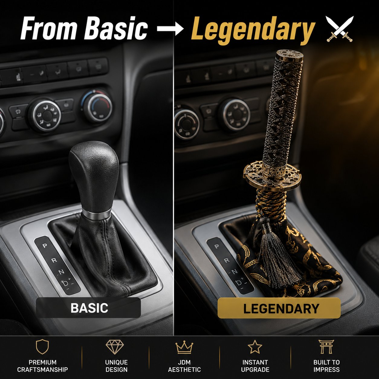⚔️ Samurai Sword Gear Shift Knob