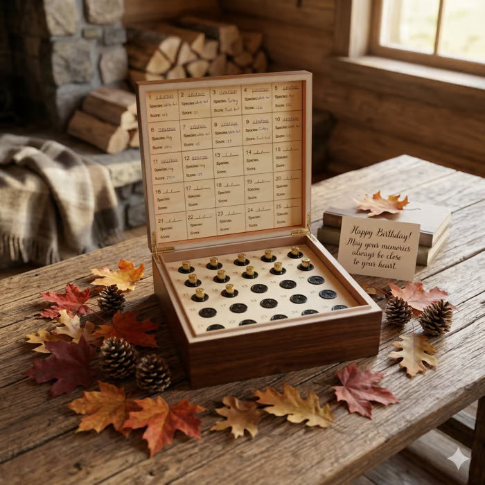 100% Handcrafted Solid Wood Hunting Memory Box