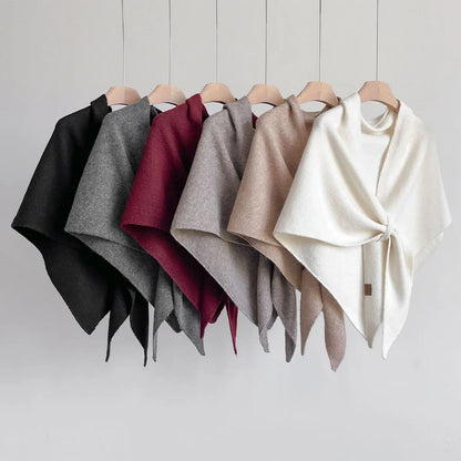 Women's Soft Cashmere Scarf – Cozy Solid-Color Shawl for Everyday Wear