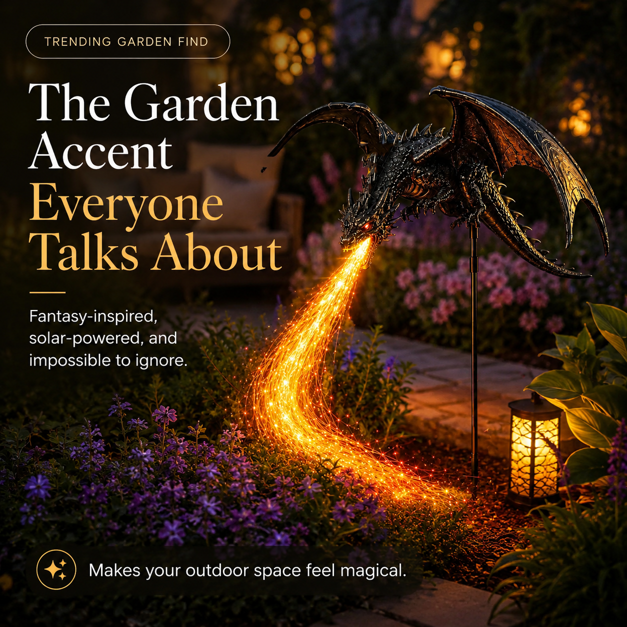 🐉 2027 "Dragon's Ember" Solar Garden Light 🔥 | The Ultimate Magical Outdoor Halloween Decoration