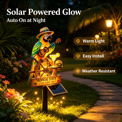 🌴 "Tropical State of Mind" Solar-Powered Parrot  Light – Your 24/7 Vacation Mode, Activated 🌅
