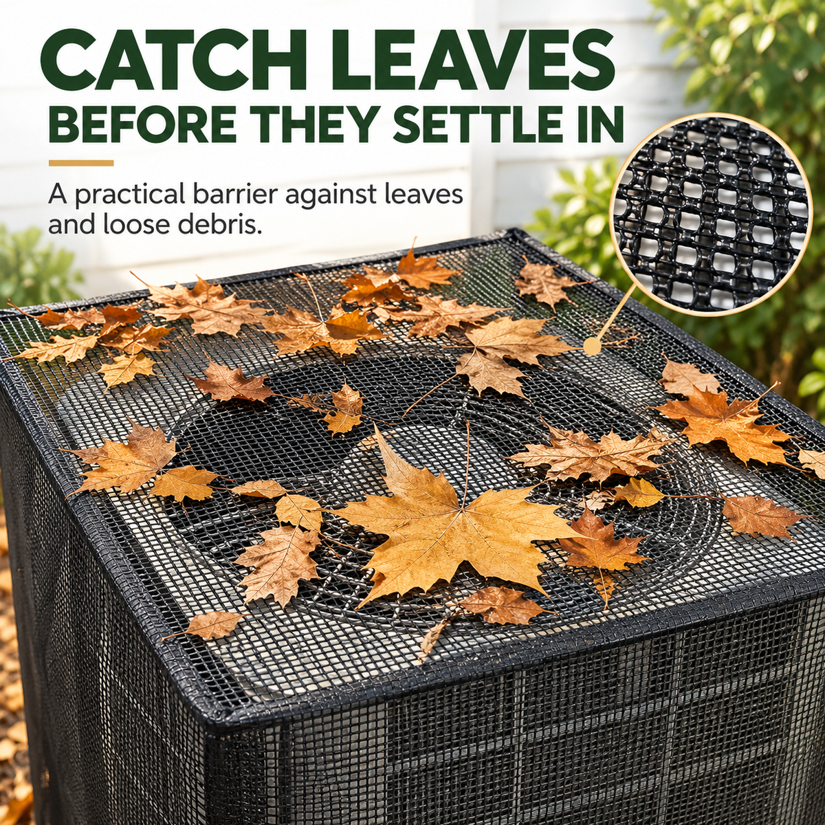 🌿 Breathable Outdoor AC Mesh Cover – Dust & Debris Protection