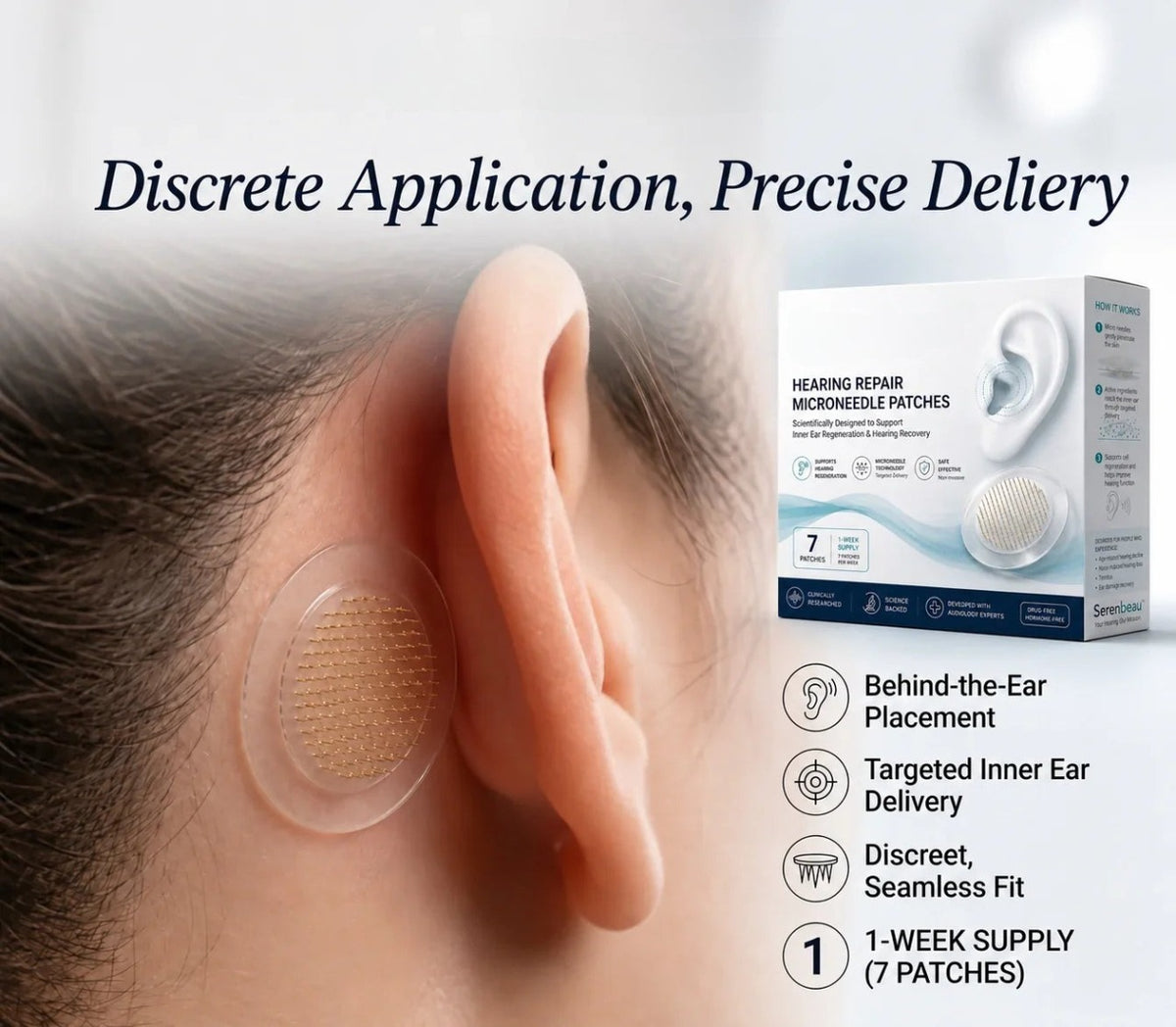 HEARING REPAIR MICRONEEDLE PATCHES ✅ Targets Hearing Loss, Tinnitus, Ear Infections, Balance Disorders, and Age-Related Ear Degeneration