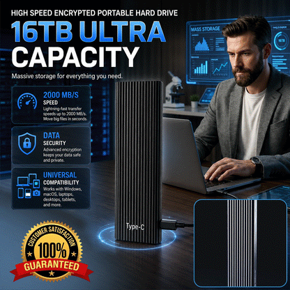 ⚡16TB Large-Capacity Type-C Portable Mini SSD