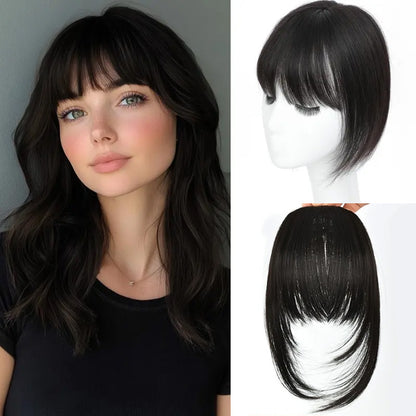 Natural Looking Clip-In Bangs – Blends Seamlessly with Your Own Hair. No One Will Guess✨