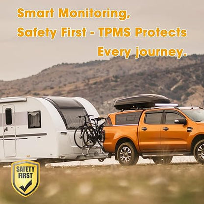 🔥Last Day Special: Solar-Powered RV/Trailer TPMS w/4 Sensors & LCD for Live Tire Pressure/Temp