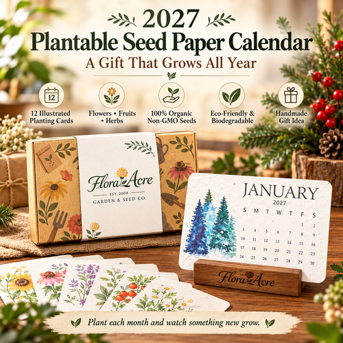 🌱Eco-Friendly Plantable “Timeless” Seed Calendar 2027 ✨ Plan • Plant • Grow • Enjoy