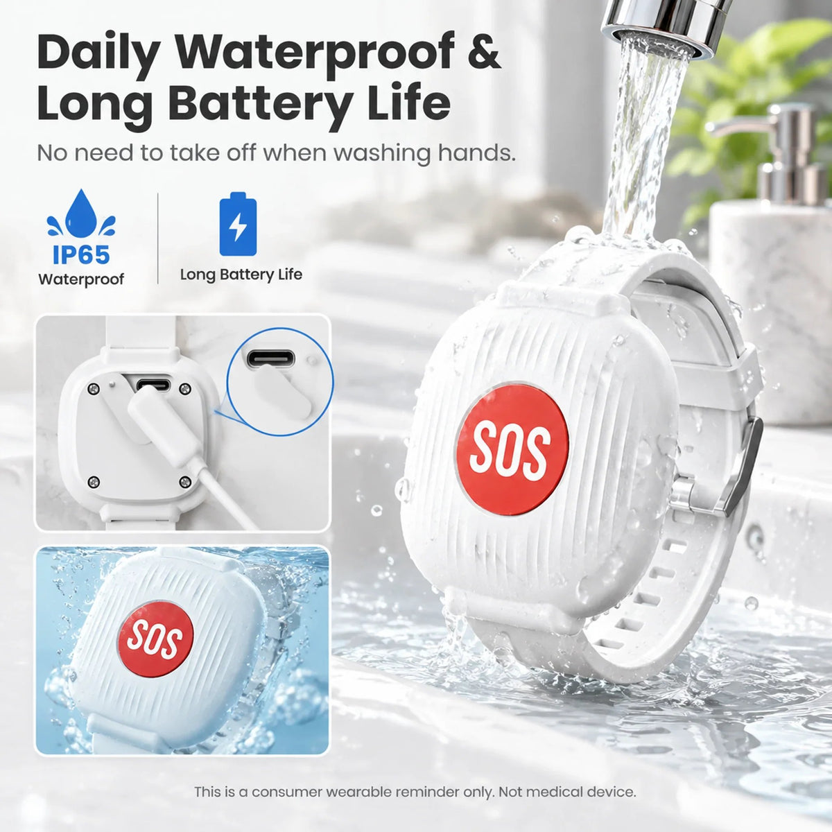 🔥🎁🔥🎁 Half-price offer: Safeguard the elderly—SOS emergency call wristband for seniors. 🆘