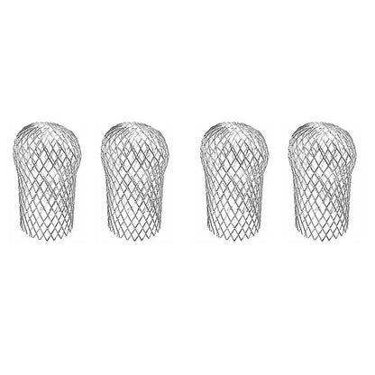 Aluminum Alloy Gutter Guard Filter 2 PCS, Roof Rain Gutter Downspout Strainer, Anti‐Clog Leaf Debris Catcher for Home Drainage System