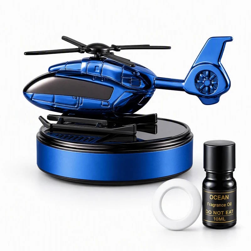 🔥HOT SALE 49% OFF✨Solar Helicopter Aromatherapy Diffuser – Spins in Light, Refillable Scent Pads, for Car & Home🚁