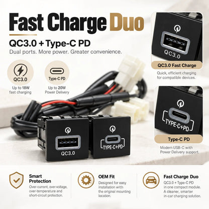 Direct Fit Car Charging Module - Plug & Play with Wiring Harness 🔌