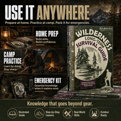 Wilderness Long-Term Survival Guide Hiking Foraging Book