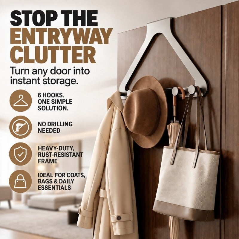 Six-Hook Door Organizer