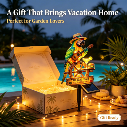 🌴 "Tropical State of Mind" Solar-Powered Parrot  Light – Your 24/7 Vacation Mode, Activated 🌅