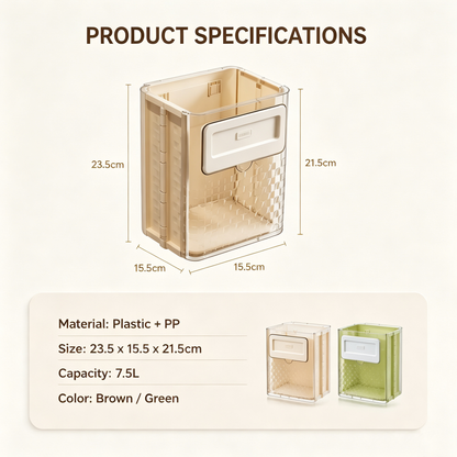 Kitchen folding trash can wall hanging large caliber leftovers bin transparent thickened folding trash can