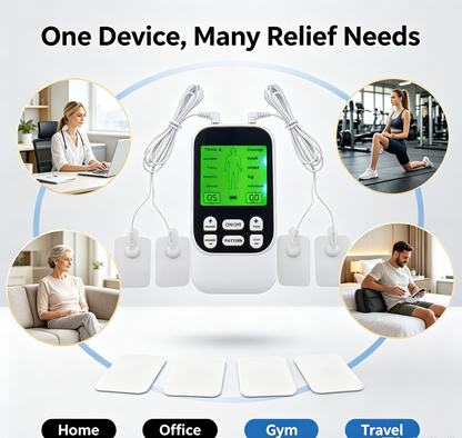 🙆‍♂️💪Rechargeable Muscle Stimulator Massager, 10 Modes 30 Intensity Levels TENS Unit with 10 Pads, Dual Channel Portable Pain Relief Device for Neck Body Recovery