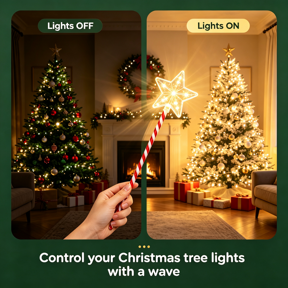 ✨ Wave Your Wand, Light Up Your Christmas Tree 🎄 Spark Wand