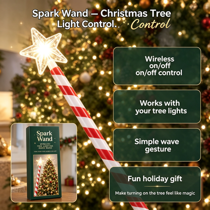 ✨ Wave Your Wand, Light Up Your Christmas Tree 🎄 Spark Wand