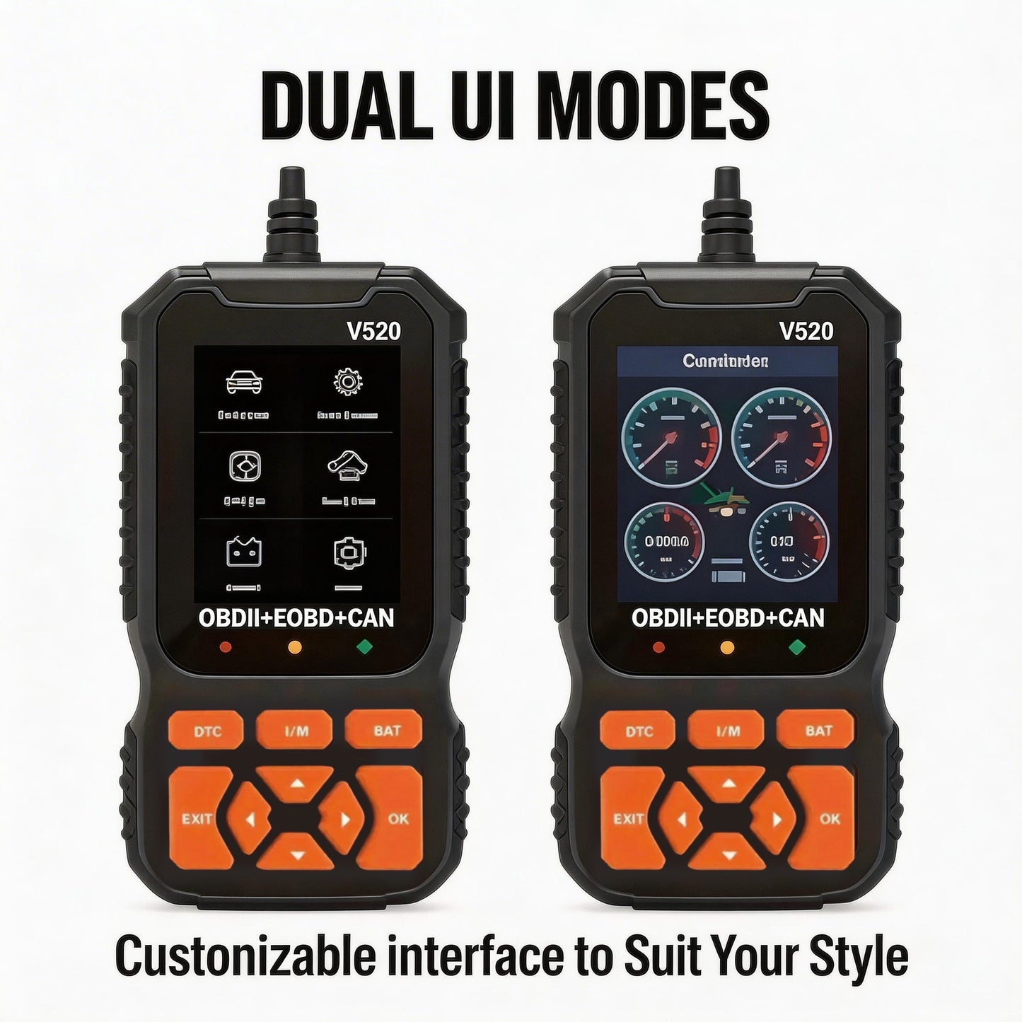 OBD2 Scanner Live Data Professional Mechanic OBDII Diagnostic Code Reader Tool For Check Engine Light Cloud Printing Daul UI Mode