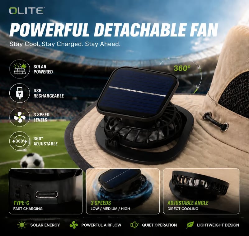 🔥Summer Hot Sale 49% OFF⚡-2026 New Ultralight Solar Fan Sun Fishing Hat-Solar & USB Charging🧢(Only 11oz)