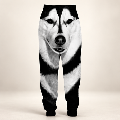 3D Dog Print Joggers – Unisex Sweatpants with Elastic Waist & Deep Pockets, Pet Lover Gift