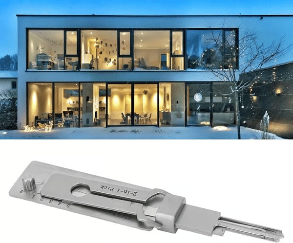 🔑2-in-1 Professional Locksmith Tool for Double Track Door Locks, Precision Lock Maintenance & Repair
