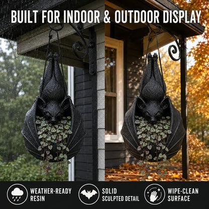 🦇 Upside‑Down Hanging Bat Planter