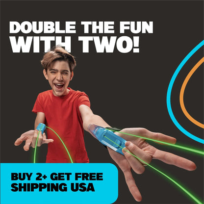 🕸️ Rechargeable Wrist String Launcher – Superhero-Style Action Toy