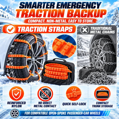 Emergency Tire Traction Straps – Quick-Install Grip for Snow, Ice & Mud