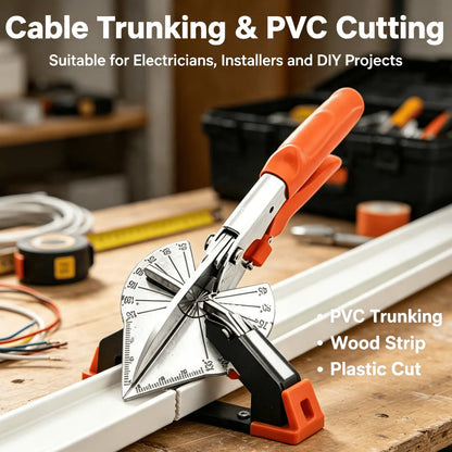 ⭐ ⛏️Multi Angle Miter Shear Cutter, Stainless steel material, 45°-135° Adjustable Angle Trim Scissors Hand Tool