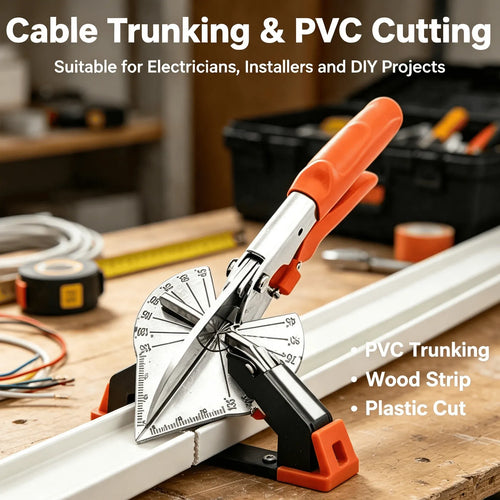 ⭐ ⛏️Multi Angle Miter Shear Cutter, Stainless steel material, 45°-135° Adjustable Angle Trim Scissors Hand Tool
