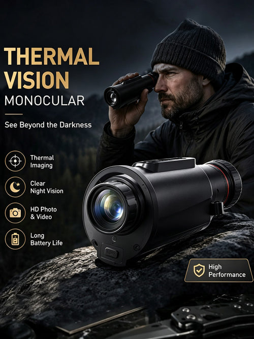 🌙 AI15 Thermal Imaging Monocular – 384×288 Resolution, 8000m Range, 10-Hour Battery