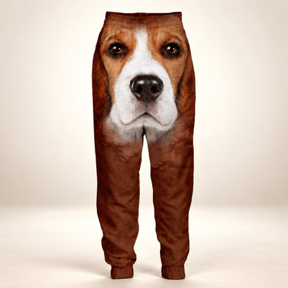 3D Dog Print Joggers – Unisex Sweatpants with Elastic Waist & Deep Pockets, Pet Lover Gift