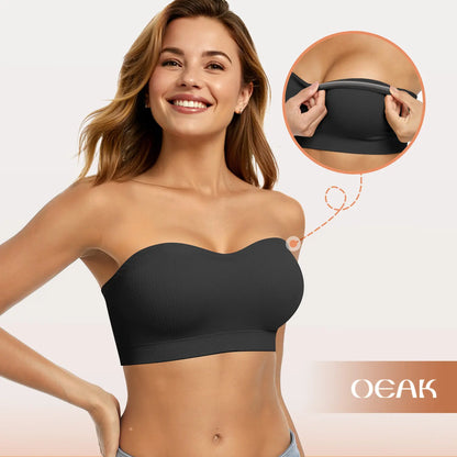 Women's Non-Slip Strapless Bra – Seamless Wireless Support