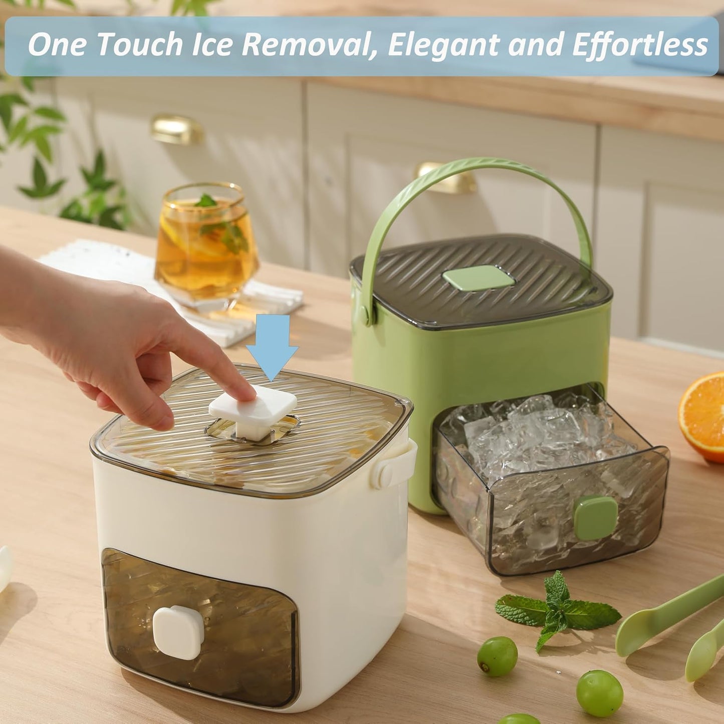 🧊❄️ Ice Cube Tray with Lid and Bin – Make Ice-Making Simple