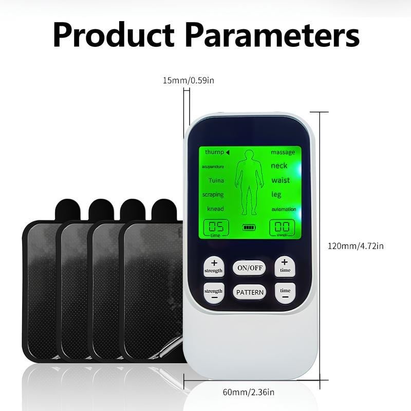 🙆‍♂️💪Rechargeable Muscle Stimulator Massager, 10 Modes 30 Intensity Levels TENS Unit with 10 Pads, Dual Channel Portable Pain Relief Device for Neck Body Recovery