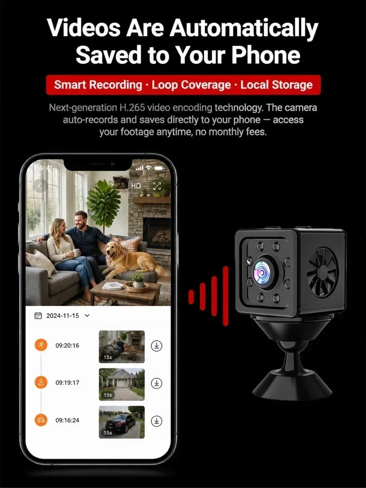 No Wi-Fi & No Wiring Needed — Lifetime Free Self-Networked Smart Camera!