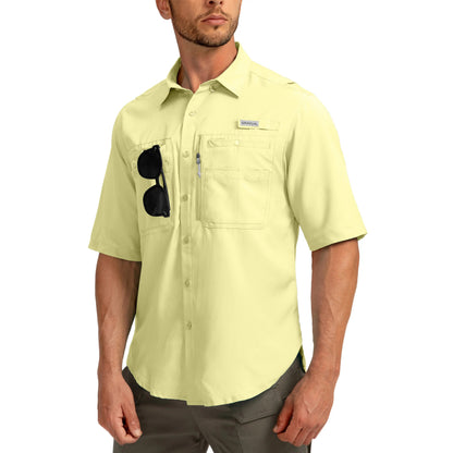 ☀️ Men’s UPF50+ Quick Dry Fishing Short Sleeve Shirt