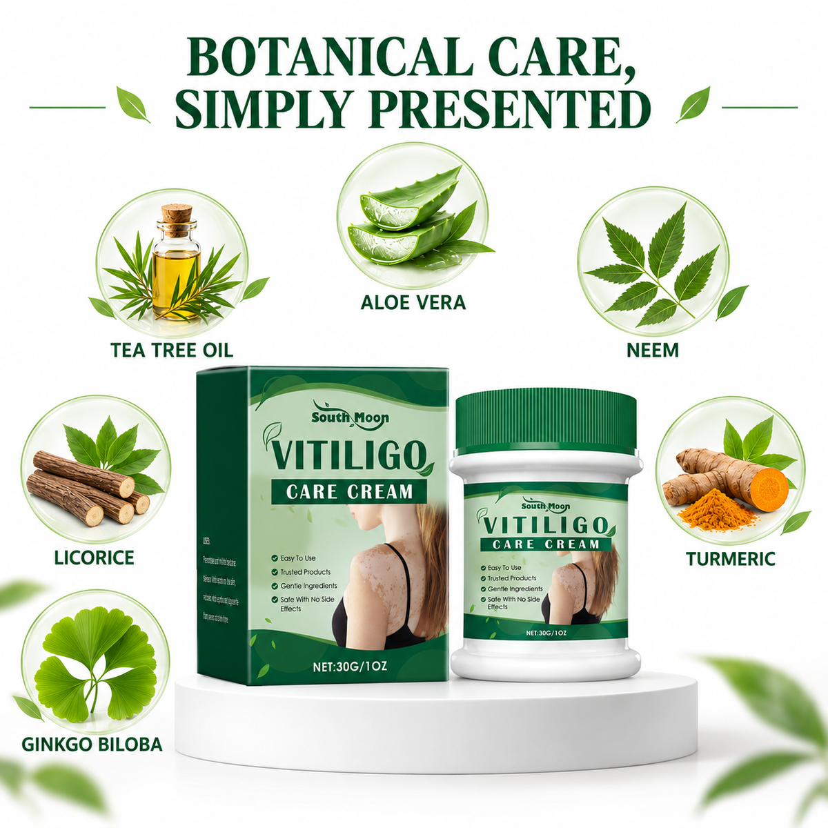 Herbal Vitiligo Cream&Bring Your Natural Skin Tone Back in 7 Days.