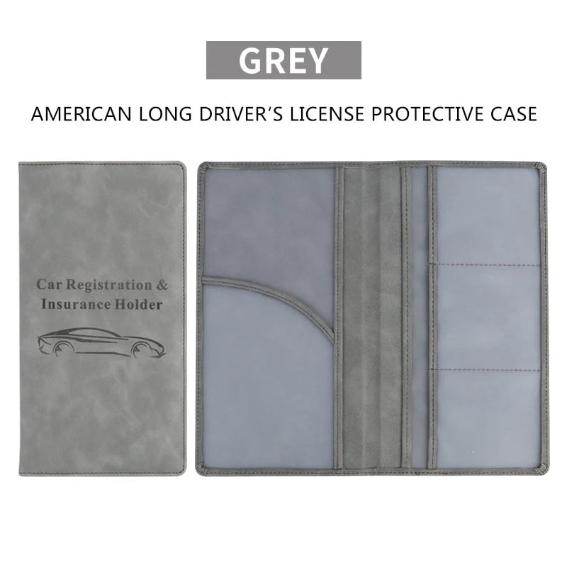 🚗 Car Registration & Insurance Document Holder | Premium PU Leather Organizer