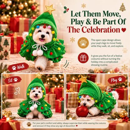 😱 "Don't let a SMALL DOG MOM see this..." 🥺🎄🐶 Christmas Tree Dog Cloak!